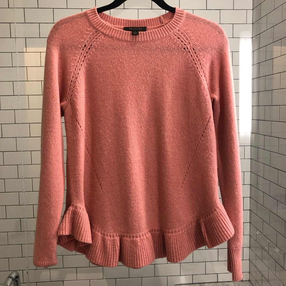 Ruffle Ann Taylor Sweater (EUC)